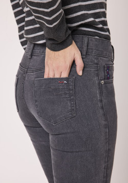 Jean gris Femme