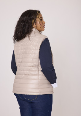 Doudoune beige sans manches Femme Doudoune beige sans manches Femme