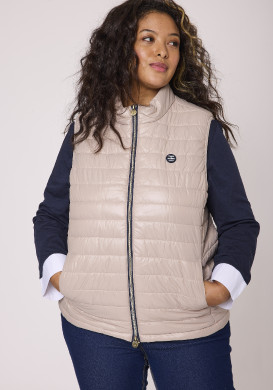 Doudoune beige sans manches Femme Doudoune beige sans manches Femme
