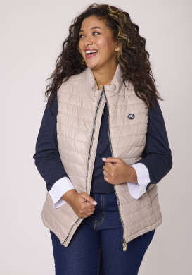 Doudoune beige sans manches Femme Doudoune beige sans manches Femme