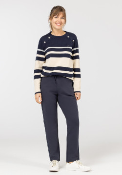 Pantalon 7/8ème bleu marine Femme