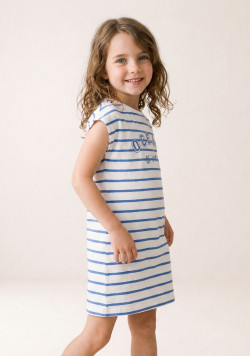 Robe rayé Fille en molleton