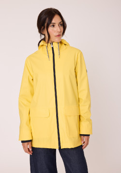 Ciré à capuche pour Femme jaune