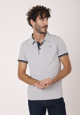 Polo gris chiné Homme Polo gris chiné Homme