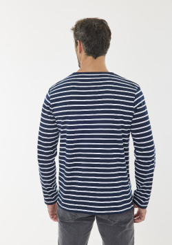 Marinière manches longues bleu marine Homme