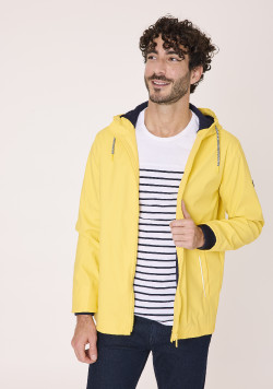 Ciré Homme à capuche jaune