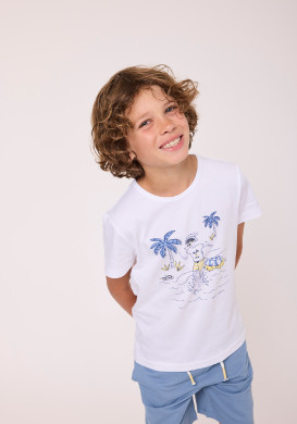 Bermuda 100% coton Garçon Bleu