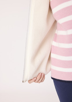 Doudoune sans manches femme doublée sherpa écru