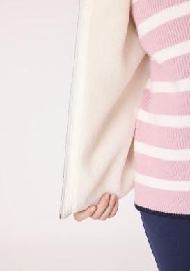 Doudoune sans manches femme doublée sherpa écru Doudoune sans manches femme doublée sherpa écru