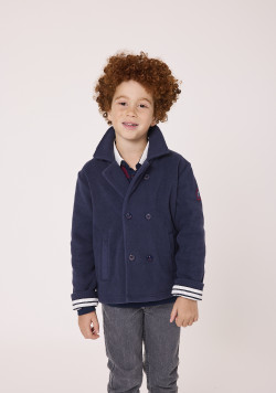 Manteau caban garçon bleu marine