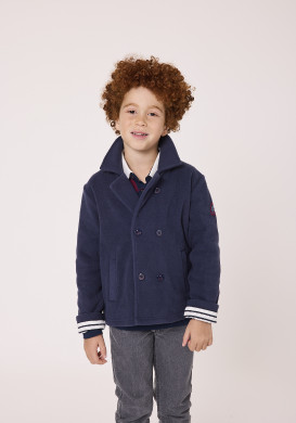 Manteau caban garçon bleu marine