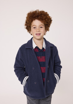 Manteau caban garçon bleu marine