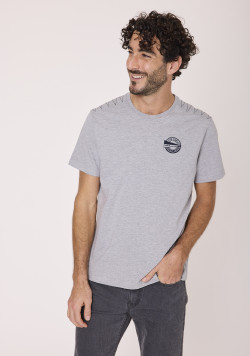T-shirt manches courtes 100% coton gris clair