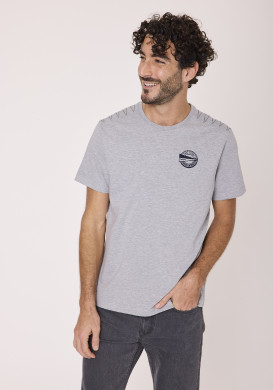T-shirt manches courtes 100% coton gris clair T-shirt manches courtes 100% coton gris clair