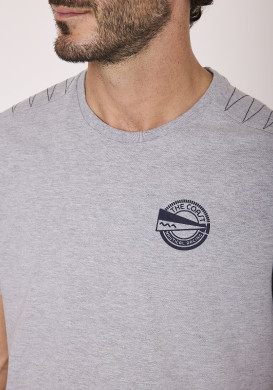 T-shirt manches courtes 100% coton gris clair T-shirt manches courtes 100% coton gris clair