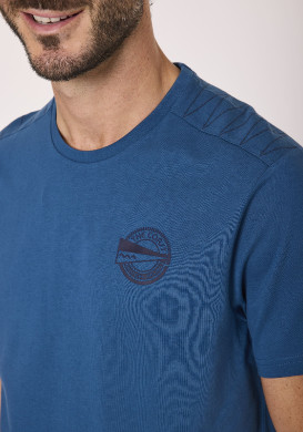T-shirt manches courtes 100% coton bleu T-shirt manches courtes 100% coton bleu