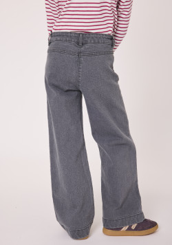 Jean large taille réglable Gris Fille
