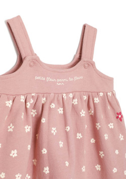 Ensemble Robe et Tee shirt Rose Bébé Fille