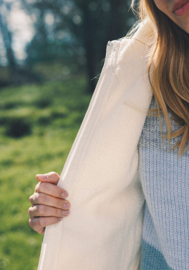 Doudoune sans manches femme doublée sherpa écru Doudoune sans manches femme doublée sherpa écru