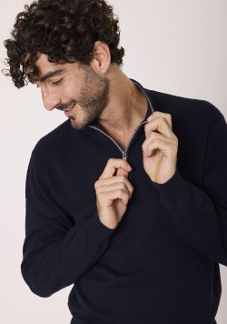 Pull col camionneur homme noir