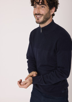 Pull col camionneur homme noir