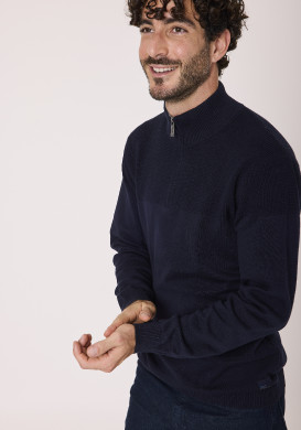 Pull col camionneur homme noir