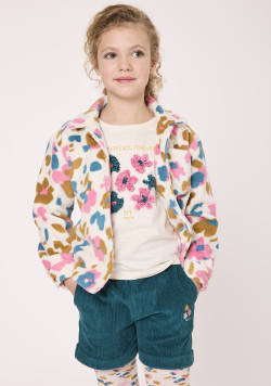 Veste polaire fille imprimé floral