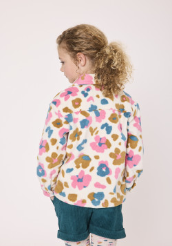 Veste polaire fille imprimé floral