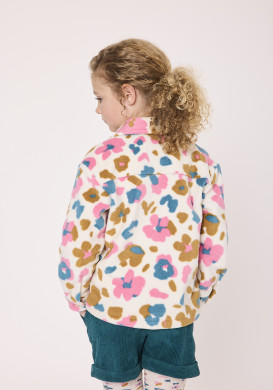 Veste polaire fille imprimé floral