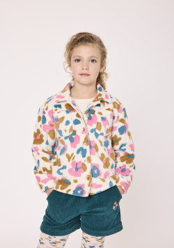 Veste polaire fille imprimé floral