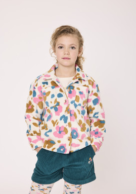 Veste polaire fille imprimé floral
