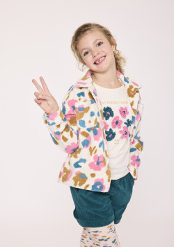 Veste polaire fille imprimé floral