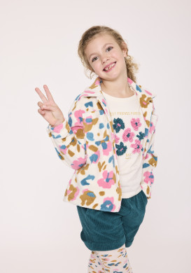 Veste polaire fille imprimé floral