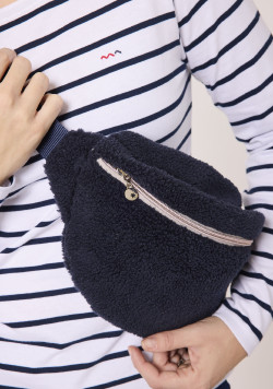 Sac banane sherpa bleu marine