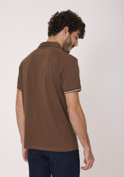 Polo 100% coton homme marron
