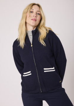 Veste manches longues Bleu marine Femme
