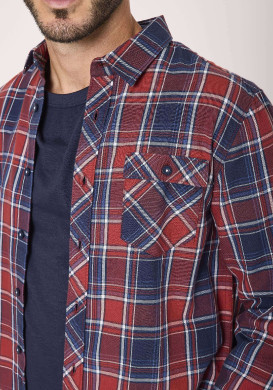 Chemise homme manches longues à carreaux 100% coton Chemise homme manches longues à carreaux 100% coton