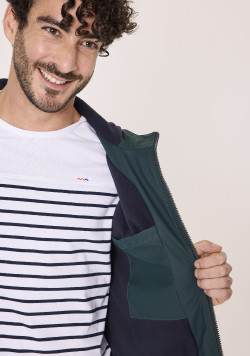 Ciré doublé polaire vert Homme