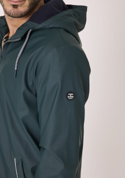 Ciré doublé polaire vert Homme