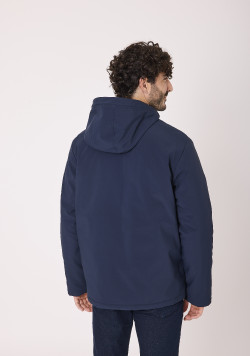Parka doublée polaire Bleu marine Homme