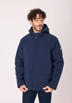 Parka doublée polaire Bleu marine Homme