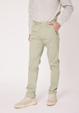 Pantalon Homme coupe chino vert clair Pantalon Homme coupe chino vert clair