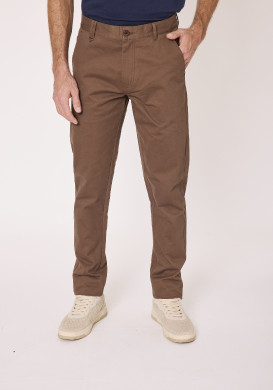 Pantalon Homme coupe chino marron Pantalon Homme coupe chino marron