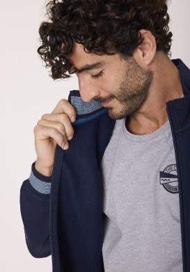 Veste manches longues Bleu marine Homme Veste manches longues Bleu marine Homme