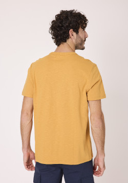 T-shirt manches courtes homme 100% coton Jaune