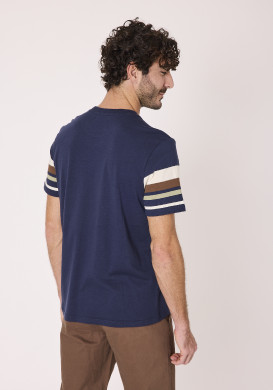 Tee shirt manches courtes 100% coton Bleu marine Homme Tee shirt manches courtes 100% coton Bleu marine Homme