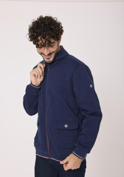 Veste doublée sherpa Bleu marine Homme
