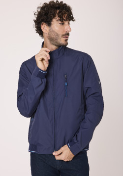Blouson déperlant homme bleu marine