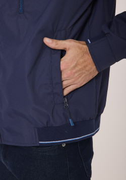 Blouson déperlant homme bleu marine