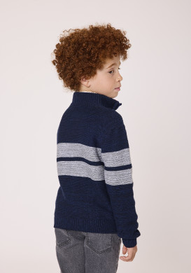 Pull à rayures 100% coton Bleu marine Garçon Pull à rayures 100% coton Bleu marine Garçon